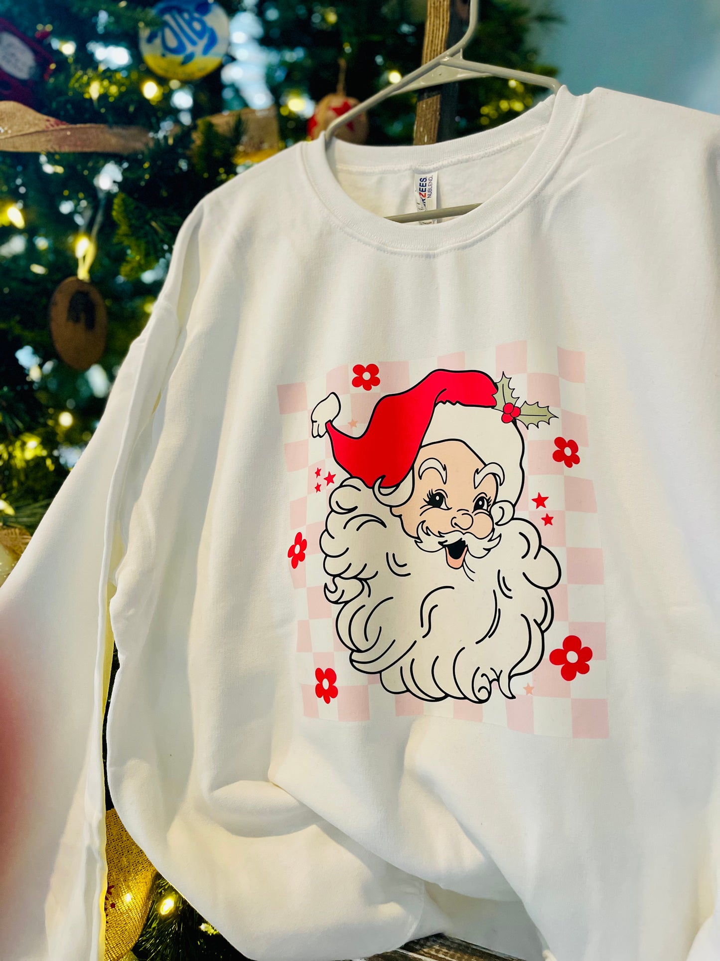 Santa Claus Retro Flowers