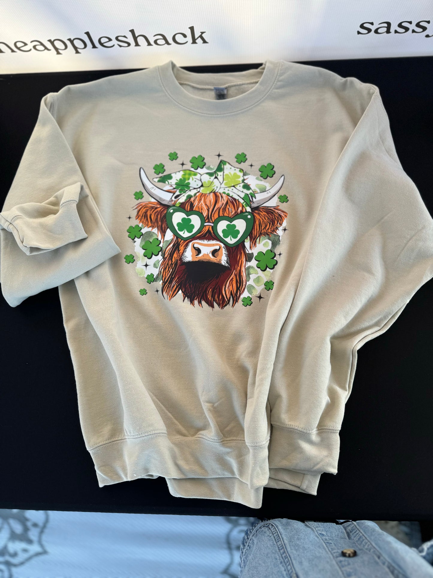 Highland Cow St. Patricks Day Sweatshirt